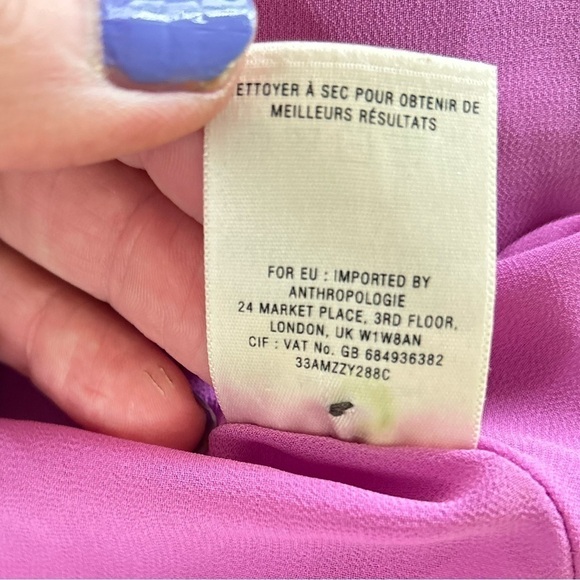 LAST CHANCE Maeve Annas Dress Size Small Midi Silk Spaghetti Straps Pockets - Picture 10 of 12